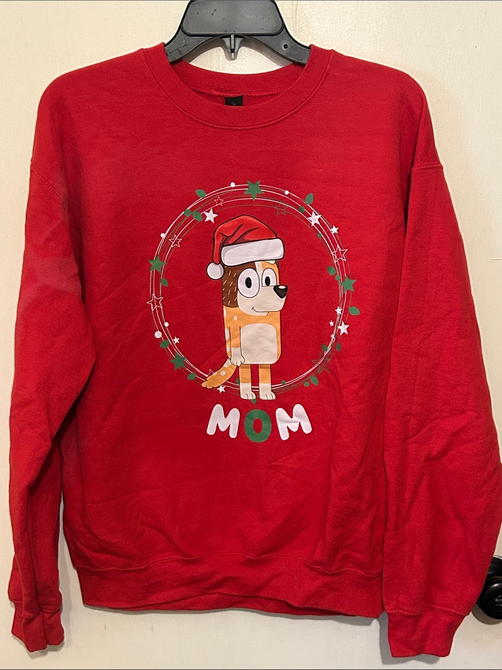 Gildan Red Crewneck Sweatshirt with Black Brand Tag